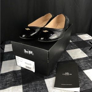 NEW NWT Coach Fg2541 Bonnie Black Leather Size 9b Loafer Flats in box